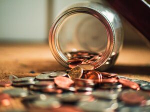 Geld Glas